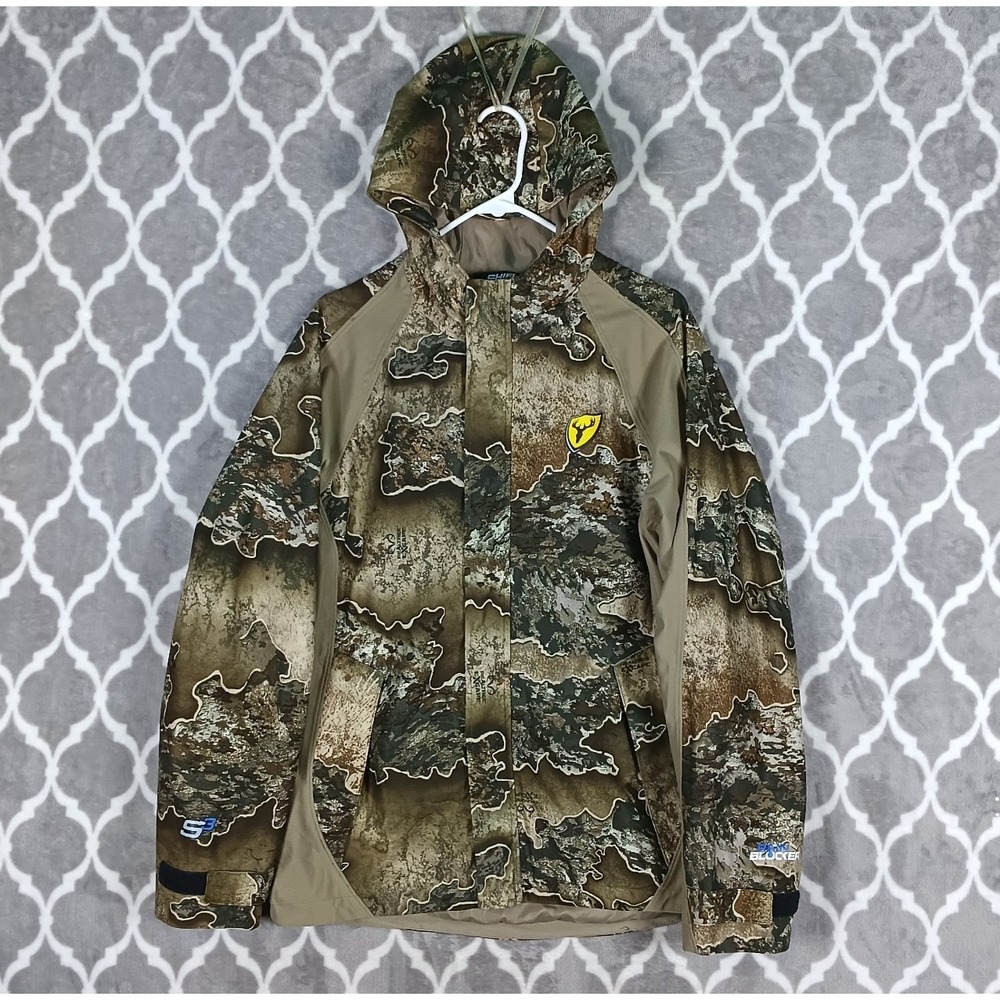 Blocker Outdoors Shield Series Rain Jacket Men M Realtree Excape Camo S3 Hooded